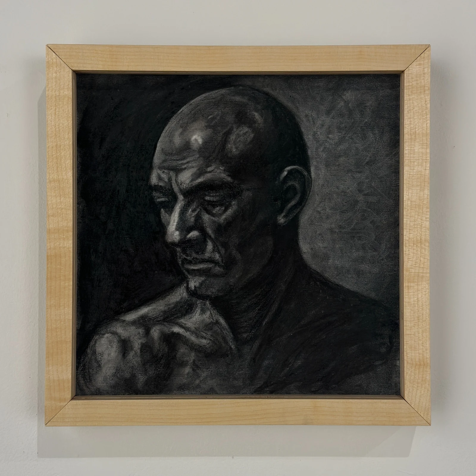Framed charcoal portrait from Lucid: A Portrait in Phases